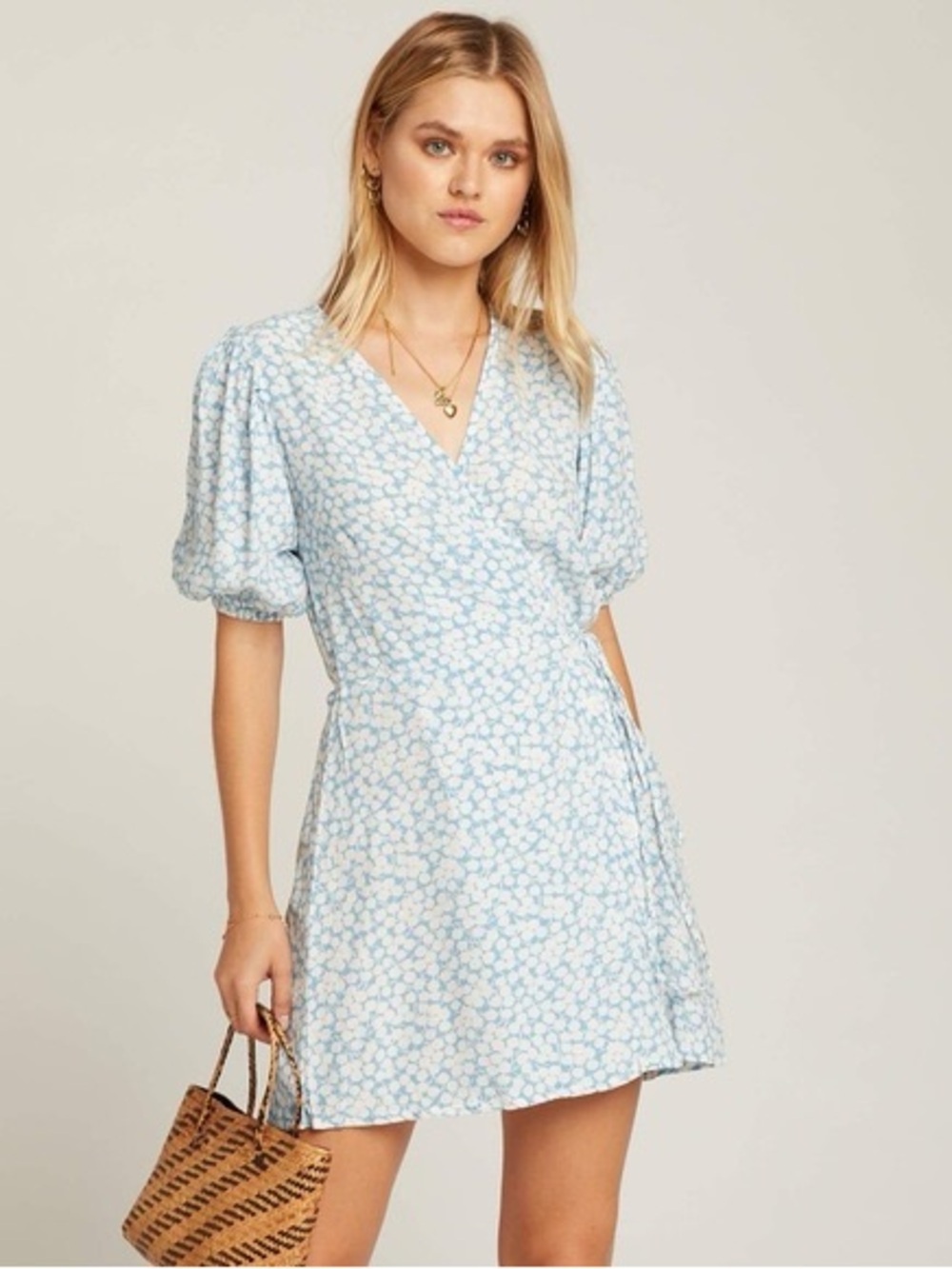 Faithfull the Brand Blue Floral
Bella Blanco Wrap Dress